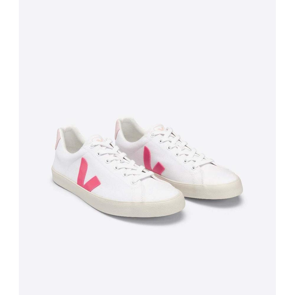 Veja ESPLAR SE CANVAS Schoenen Dames White/Orange/Pink | BE 513ZUT